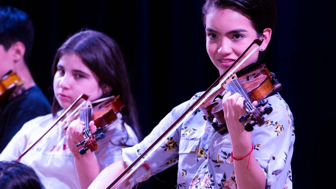 Students performing at a recital at the Kaplen JCC on the Palisades.