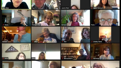 Seniors on a zoom call.